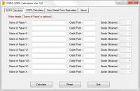 CGPA-SGPA Calculator 1.2 screenshot. Click to enlarge!