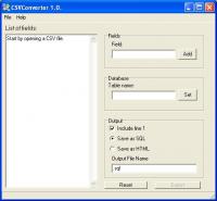 CSV Converter 1.1 screenshot. Click to enlarge!