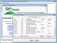 CSV2OFX Converter 5.20 screenshot. Click to enlarge!