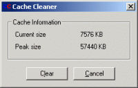 Cache Cleaner 1.0 screenshot. Click to enlarge!