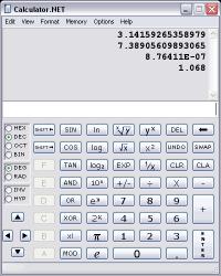 Calculator.NET 2.3 screenshot. Click to enlarge!