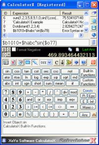 CalculatorX 1.2 .6688 screenshot. Click to enlarge!