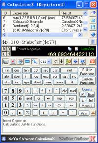 CalculatorX 1.2 .6688 screenshot. Click to enlarge!