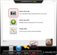 Cameyo 3.1.1446 screenshot. Click to enlarge!