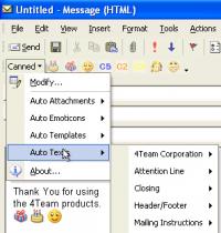 CannedResponses 1.9.1 screenshot. Click to enlarge!