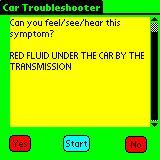 Car Troubleshooter (Palm OS) 1.0 screenshot. Click to enlarge!