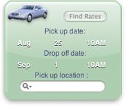 CarRental Yahoo! Widget 1.3 screenshot. Click to enlarge!