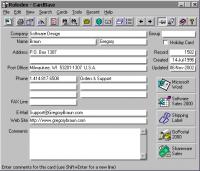 CardBase 2000 4.0 screenshot. Click to enlarge!