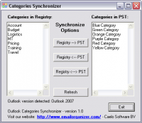 Categories Synchronizer 1.2.0.114 screenshot. Click to enlarge!