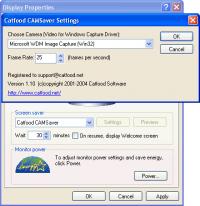 Catfood CamSaver 1.10.0033 screenshot. Click to enlarge!