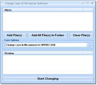 Change Case of File Names Software 7.0 screenshot. Click to enlarge!