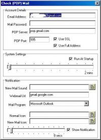 Check Mail (POP) 1.01 screenshot. Click to enlarge!