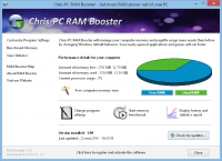Chris-PC RAM Booster 4.00 screenshot. Click to enlarge!