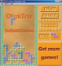 ClickTris 1.65 screenshot. Click to enlarge!