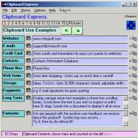 Clipboard Express 3.2.7 screenshot. Click to enlarge!