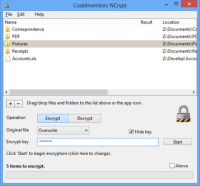 CodeInventors NCrypt 2.01 screenshot. Click to enlarge!