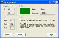 Color Detector 2.0 screenshot. Click to enlarge!