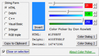 Color Picker Plugin for Notepad   2.3 screenshot. Click to enlarge!