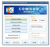 Comodo Antispam Desktop 2005 1.01 screenshot. Click to enlarge!