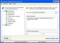 Compact Outlook Express Backup 3.0 screenshot. Click to enlarge!