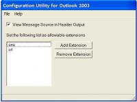 Configuration Utility for Outlook 2003 1.01 screenshot. Click to enlarge!