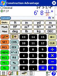 Construction Advantage Calculator 2.0 screenshot. Click to enlarge!