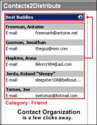 Contacts2Distribute 1.01 screenshot. Click to enlarge!