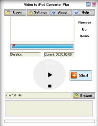Convert Video to iPod 2.0 screenshot. Click to enlarge!
