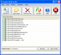 Convert XLSX to XLS 2014.03.28 screenshot. Click to enlarge!