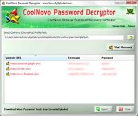 CoolNovo Password Decryptor 4.0 screenshot. Click to enlarge!