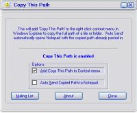 Copy This Path 1.0 screenshot. Click to enlarge!