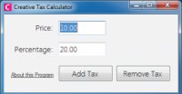 Creative Tax Calculator 1.0.0.0 screenshot. Click to enlarge!