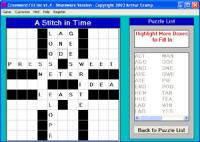 Crossword FillIns 2.0 screenshot. Click to enlarge!