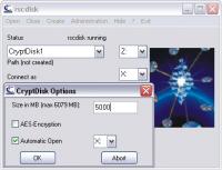 CryptDisk rscdisk 4.2 screenshot. Click to enlarge!