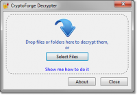 CryptoForge Decrypter 5.2.1 screenshot. Click to enlarge!
