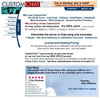 CustomChat Server 1.5 screenshot. Click to enlarge!