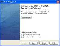 DBF to MySQL 4.3.0.1 screenshot. Click to enlarge!