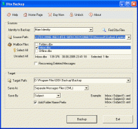 DBX Backup 1.5 screenshot. Click to enlarge!