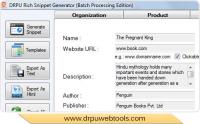 DRPU Rich Snippet Generator 2.0.1.5 screenshot. Click to enlarge!