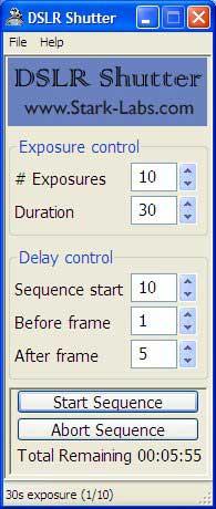 DSLR Shutter 1.11 screenshot. Click to enlarge!