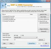 DWF to DWG Converter 2007.5 2010.5 screenshot. Click to enlarge!