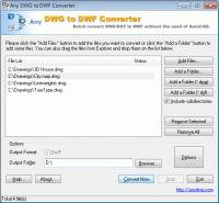 DWG to DWF Converter Std 2010.5.5 screenshot. Click to enlarge!