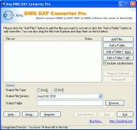 DWG to DXF Converter Pro Std 2010.5.5 screenshot. Click to enlarge!
