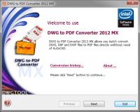DWG to PDF Converter 2012 MX 5.6.4 screenshot. Click to enlarge!