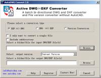 DXF to DWG Converter 2.38 screenshot. Click to enlarge!