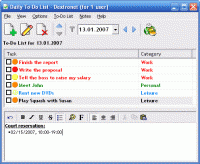 Daily To-Do List 2.35 screenshot. Click to enlarge!