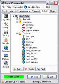Darn! Passwords! 3.1.03.41 screenshot. Click to enlarge!