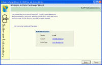 Data Exchange Wizard 5.2.1.0 screenshot. Click to enlarge!