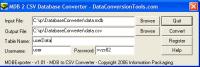 DataConversionTools.com MDB Exporter 1.01 screenshot. Click to enlarge!