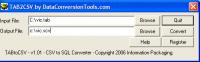 DataConversionTools.com TABtoCSV Converter 1.01 screenshot. Click to enlarge!